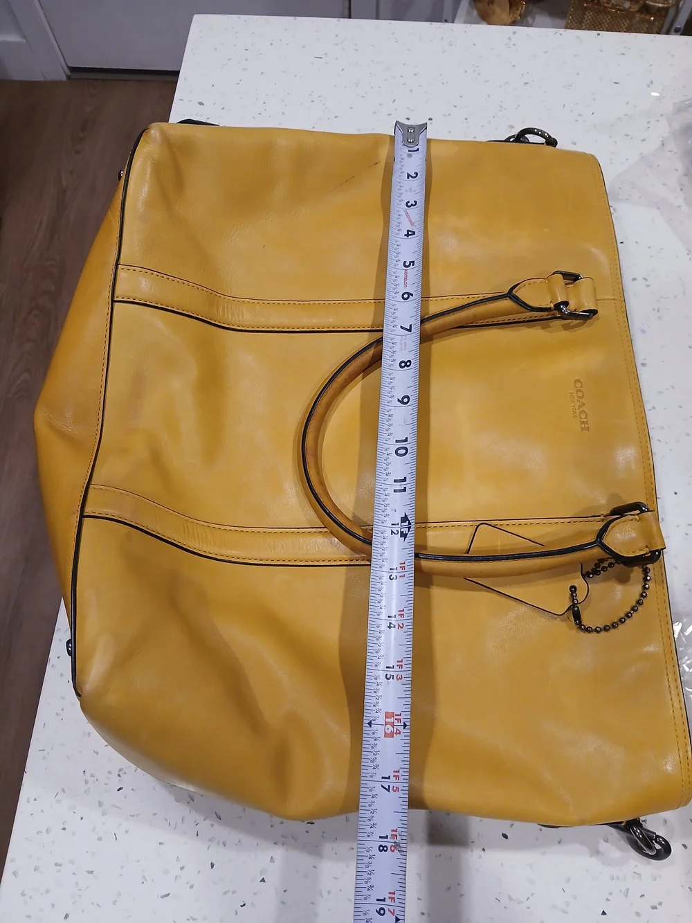 Coach Bleecker Legacy Tote  Caramel Brown